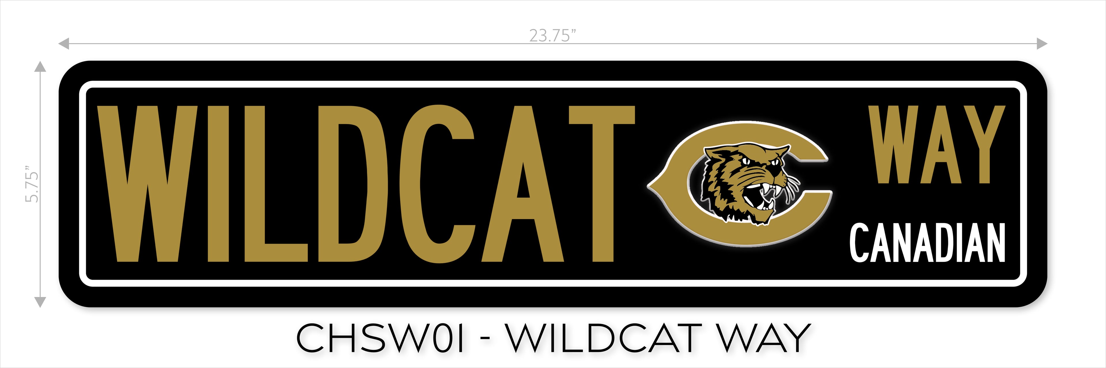 Metal Street Sign - School Spirit