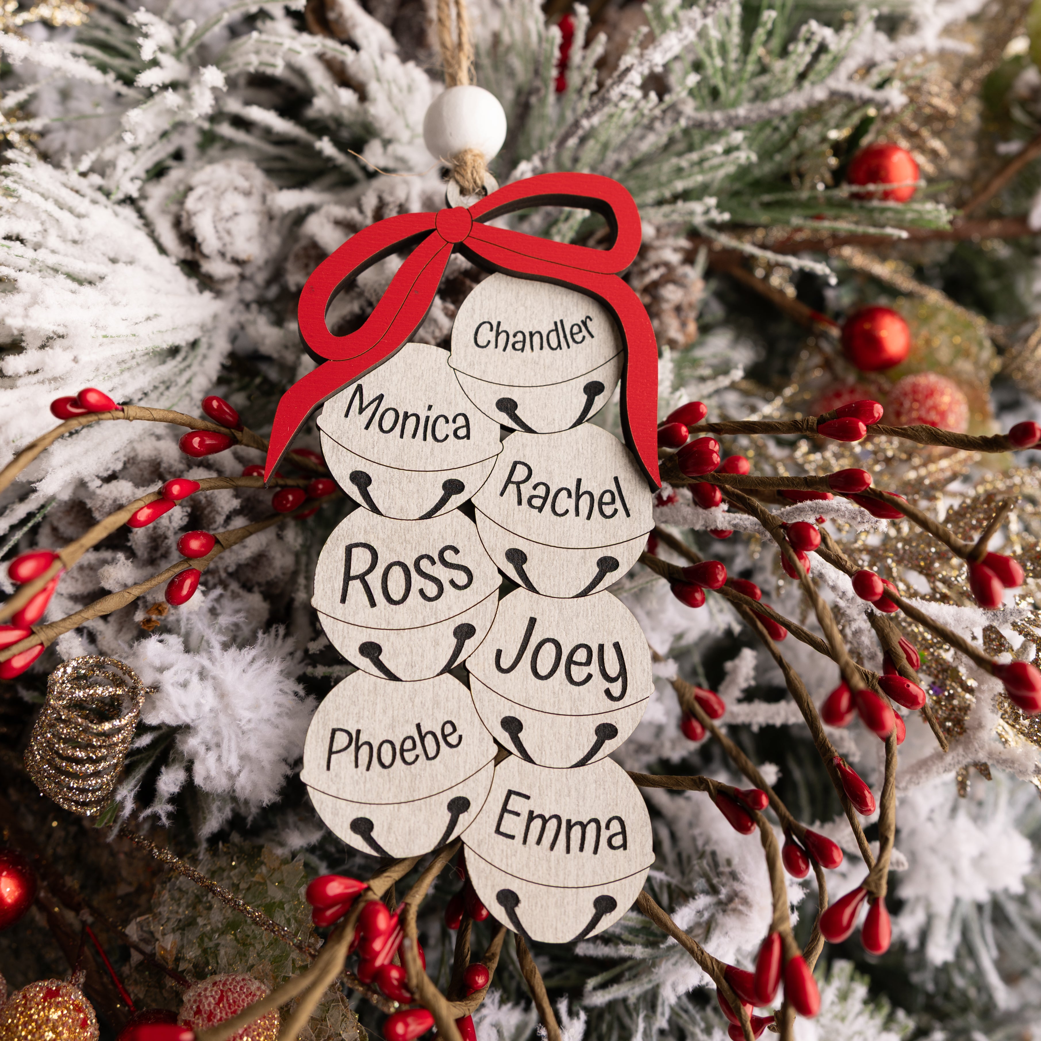 Christmas Bells Family Ornament - Personalized