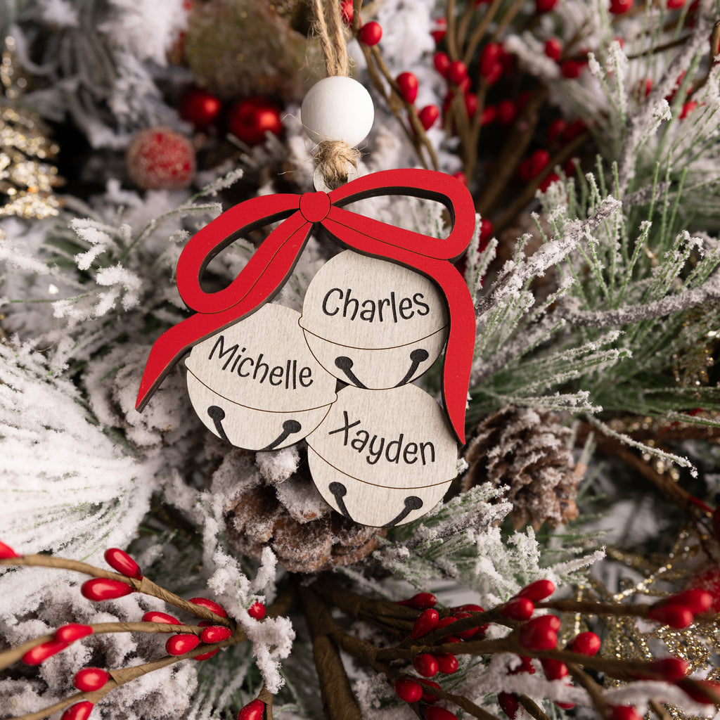 Christmas Bells Family Ornament - Personalized