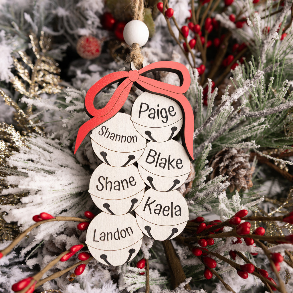 Christmas Bells Family Ornament - Personalized