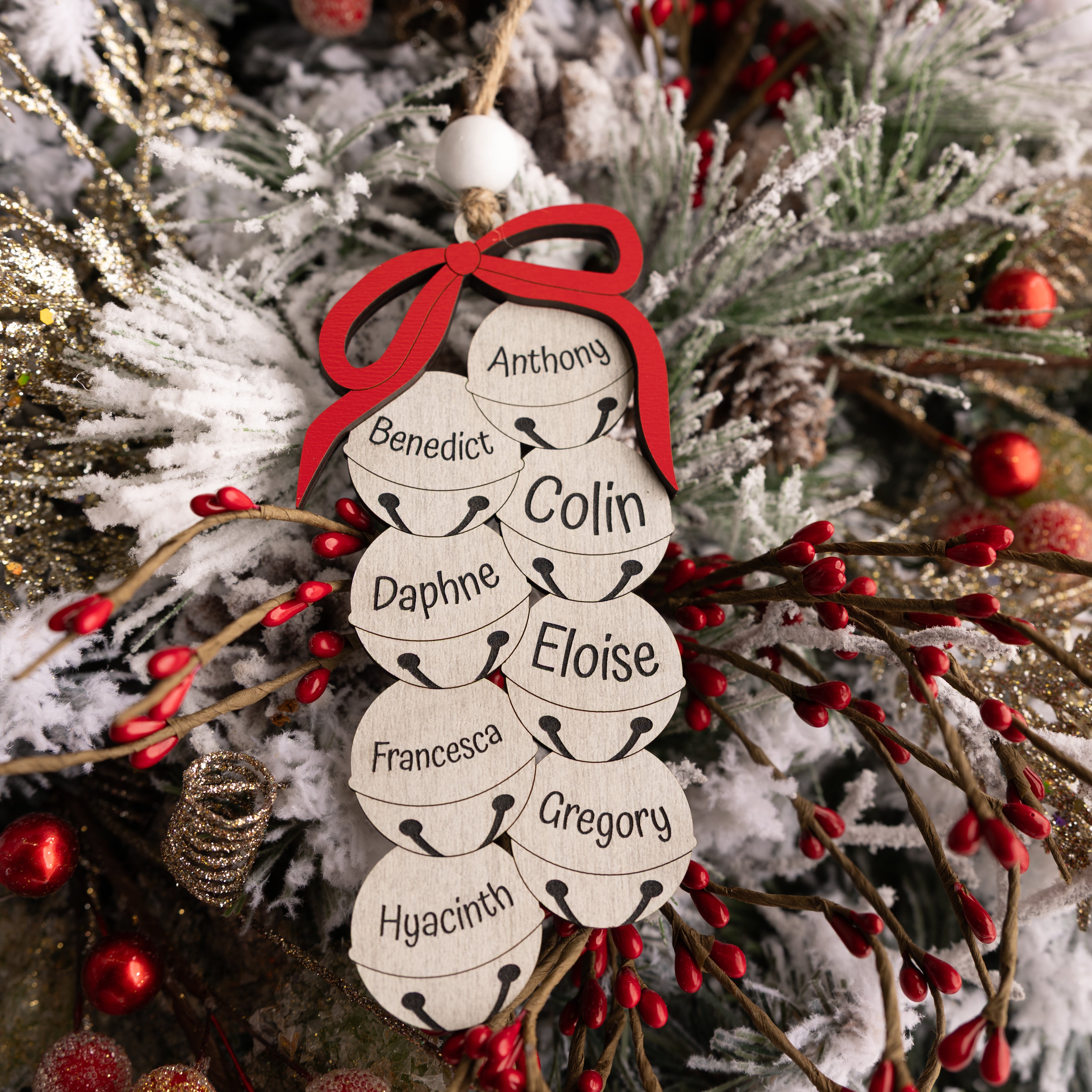 Christmas Bells Family Ornament - Personalized