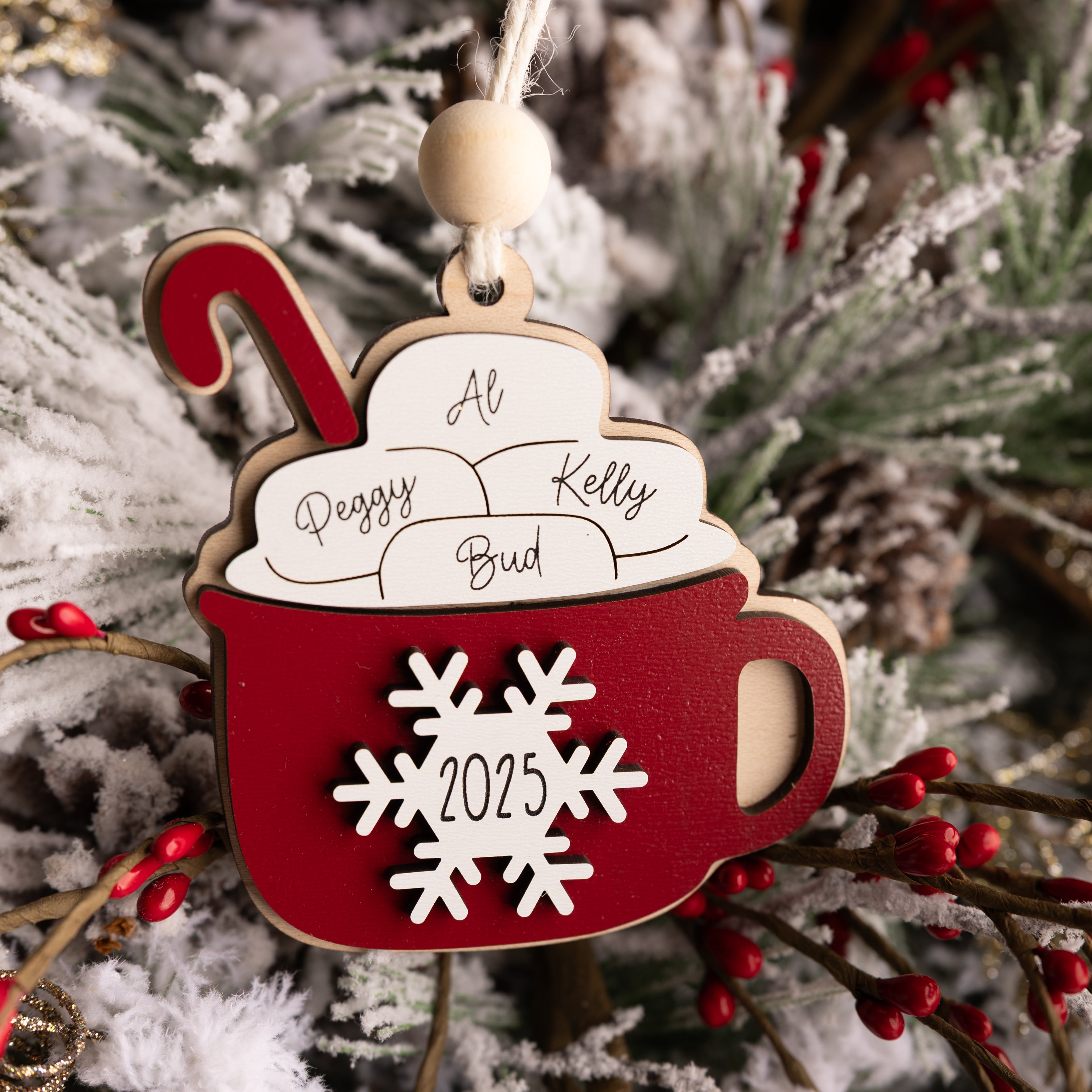 Cocoa Mug Family Ornament - Personalized