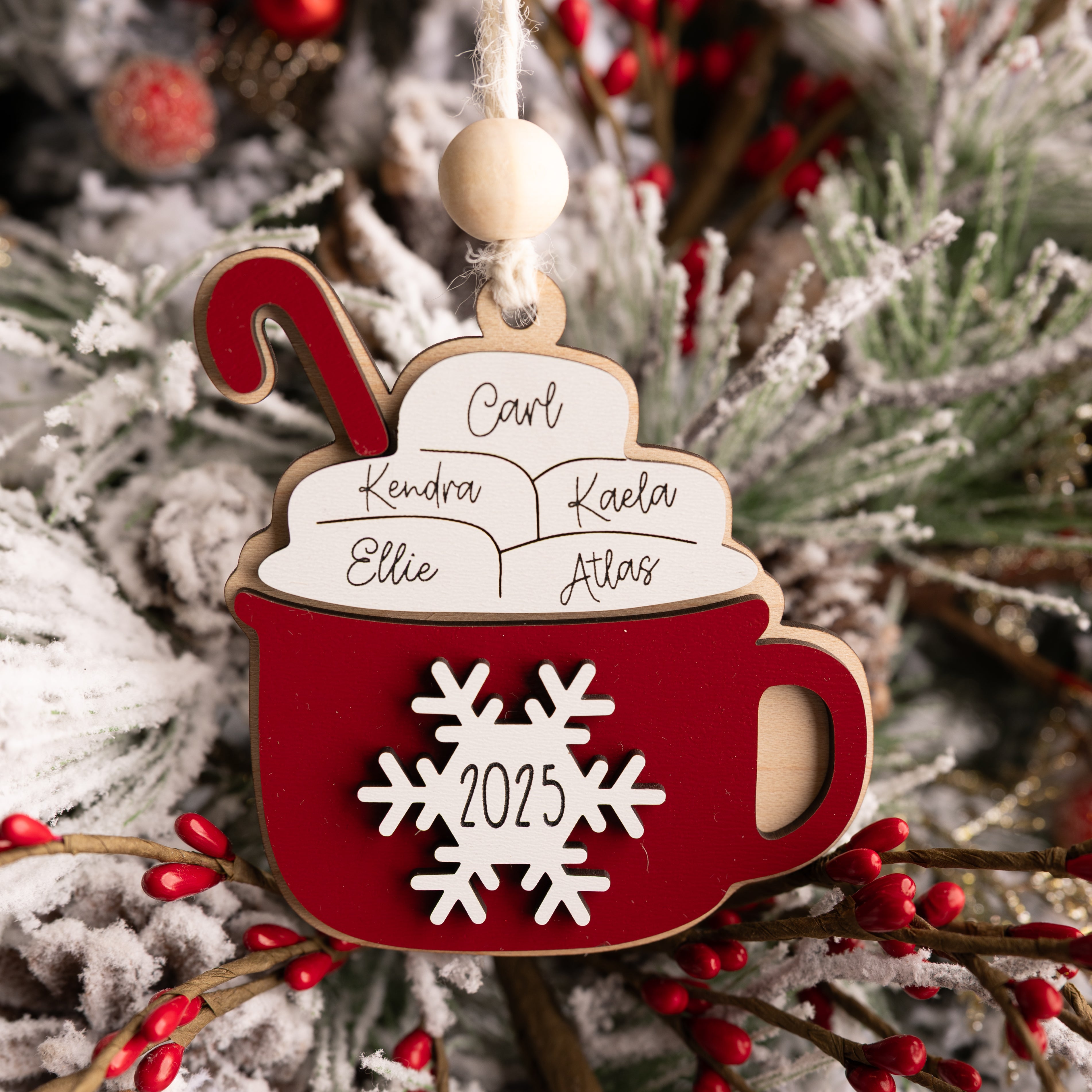 Cocoa Mug Family Ornament - Personalized