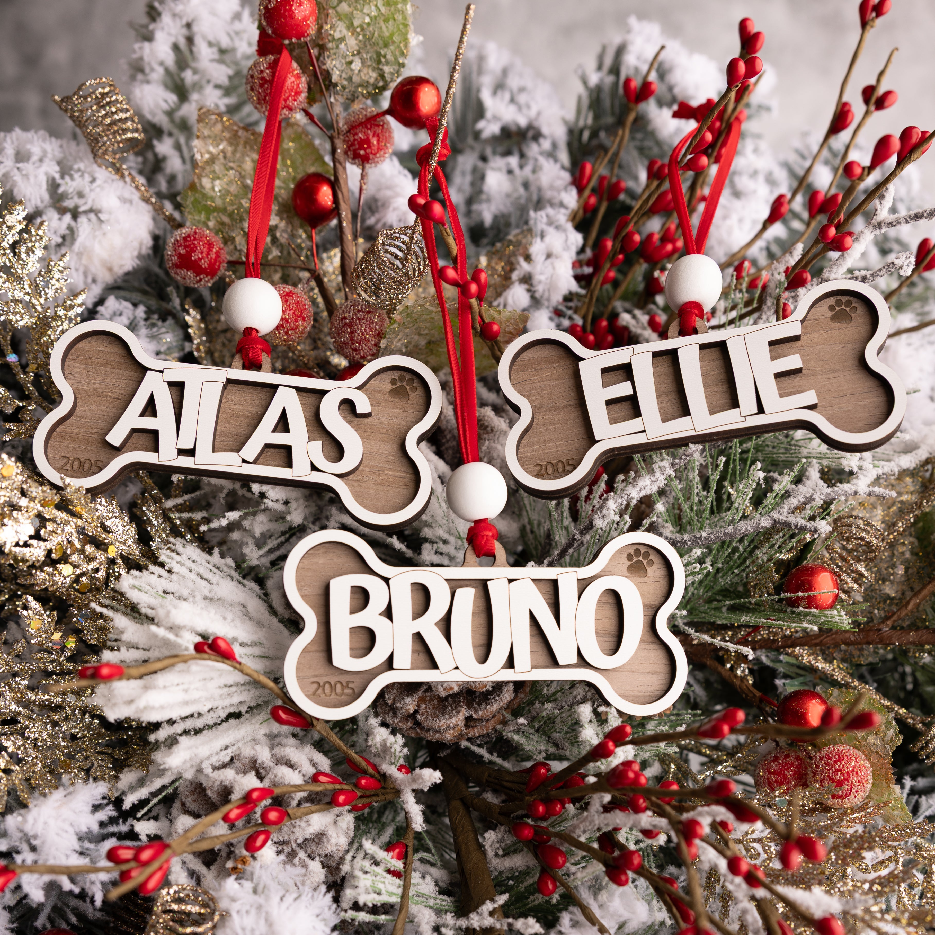 Dog Bone Ornament - Personalized