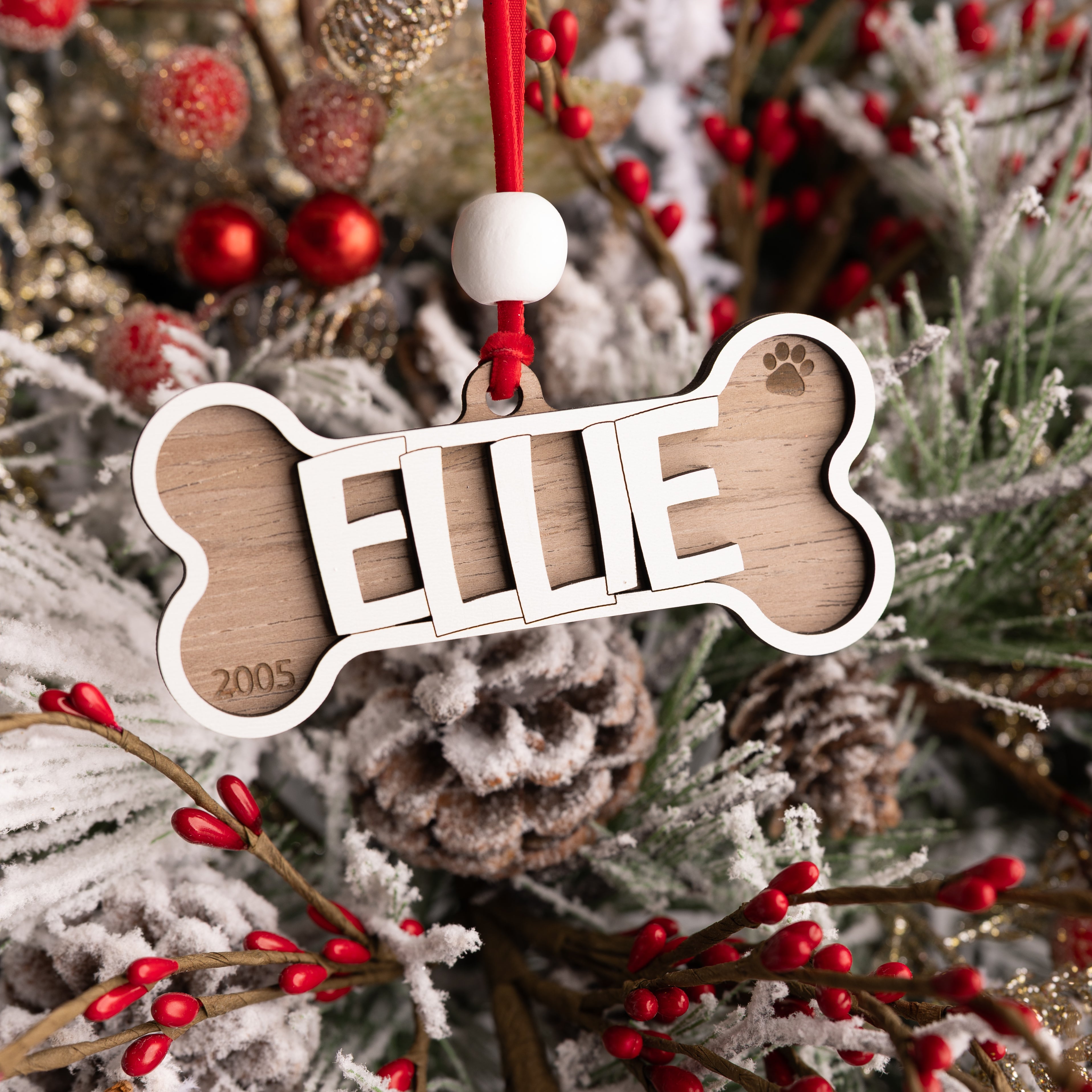 Dog Bone Ornament - Personalized