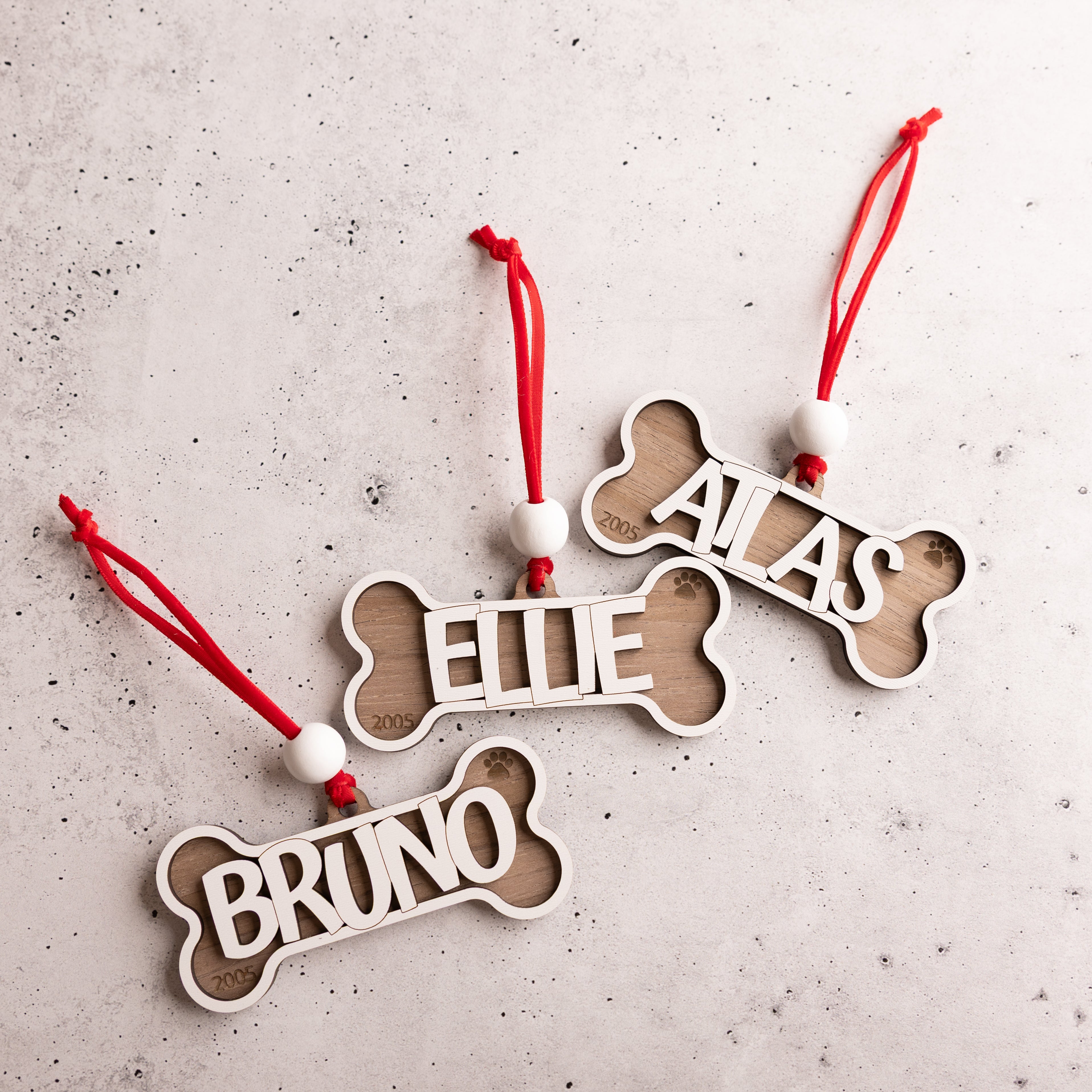 Dog Bone Ornament - Personalized