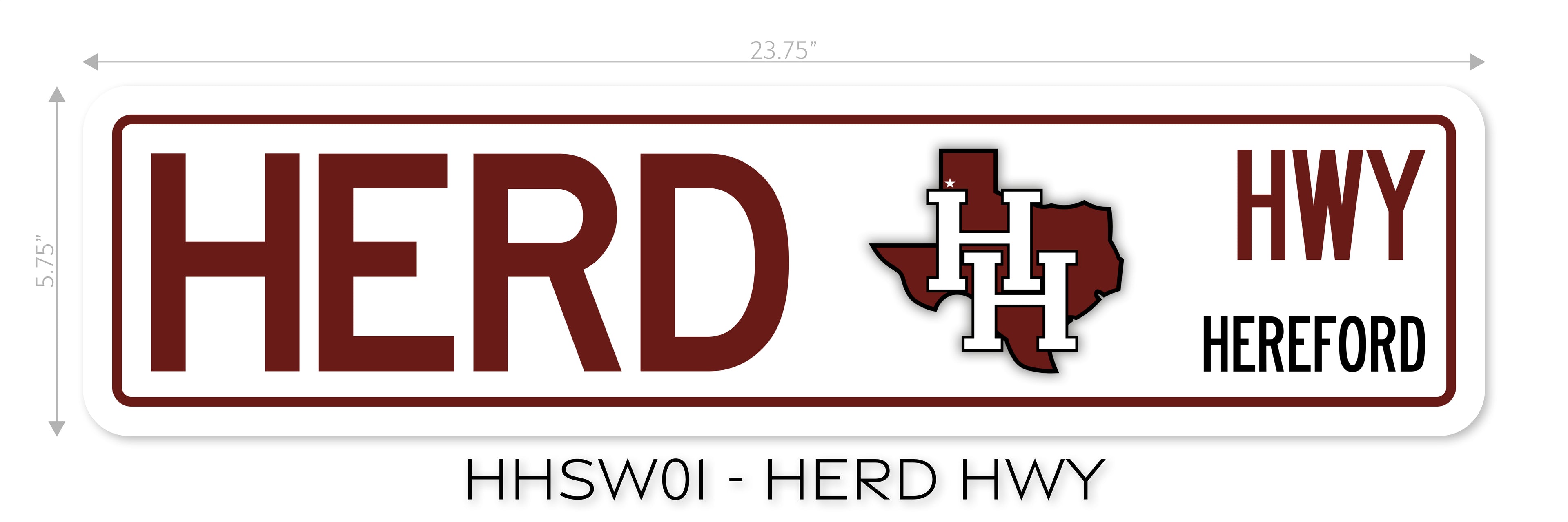 Metal Street Sign - School Spirit