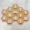Hexagon Wood Baby Milestone Markers