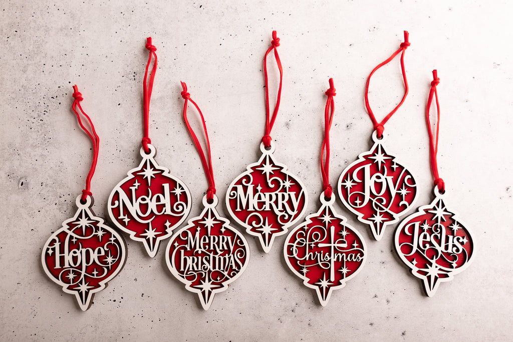 Ornate Christmas Ornament Set