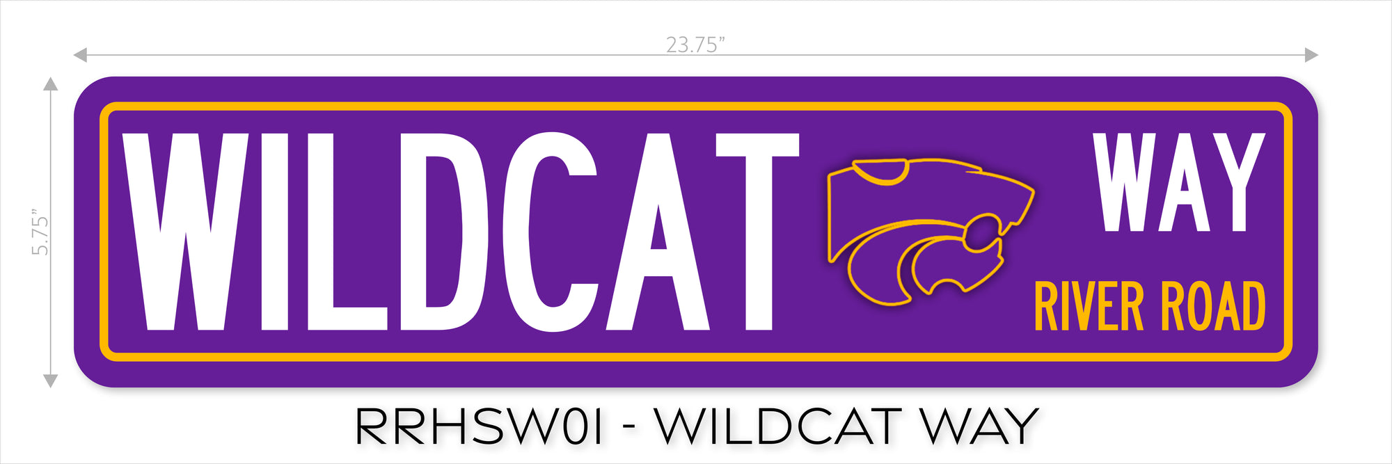 Metal Street Sign - School Spirit
