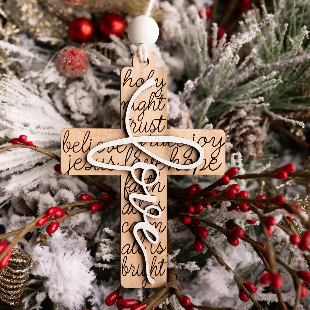 Inspirational Cross Ornaments