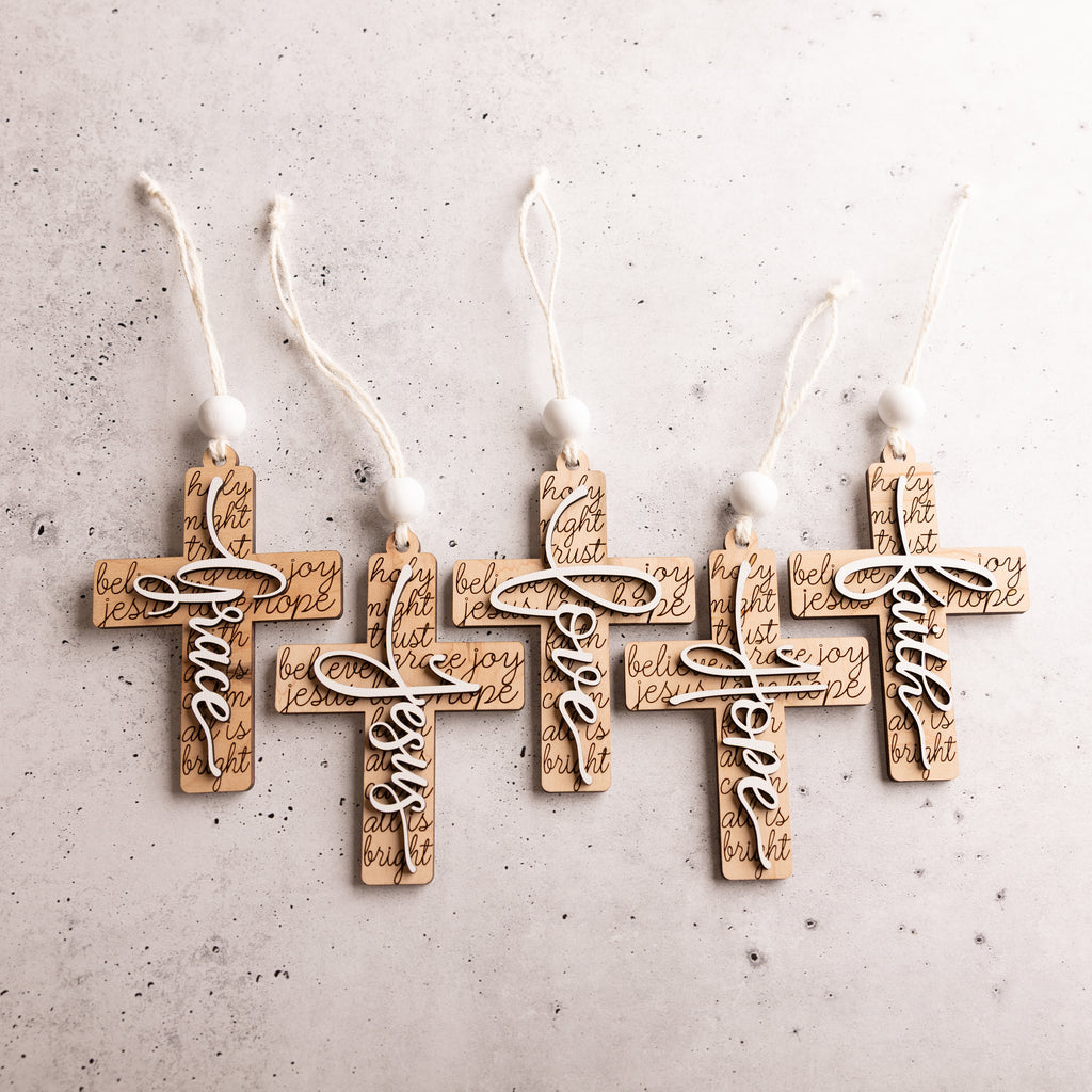 Inspirational Cross Ornaments