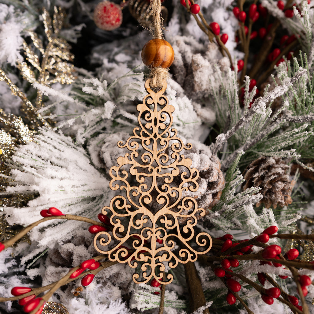 Swirly Christmas Tree Ornaments