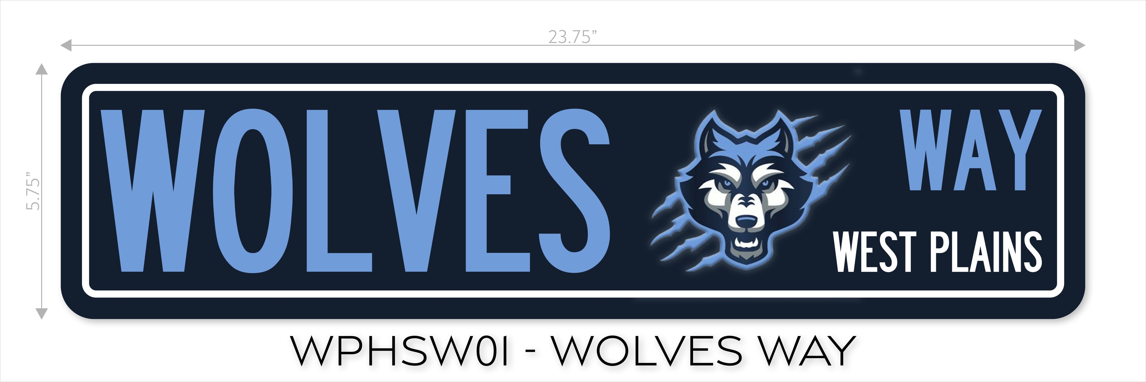 Metal Street Sign - School Spirit