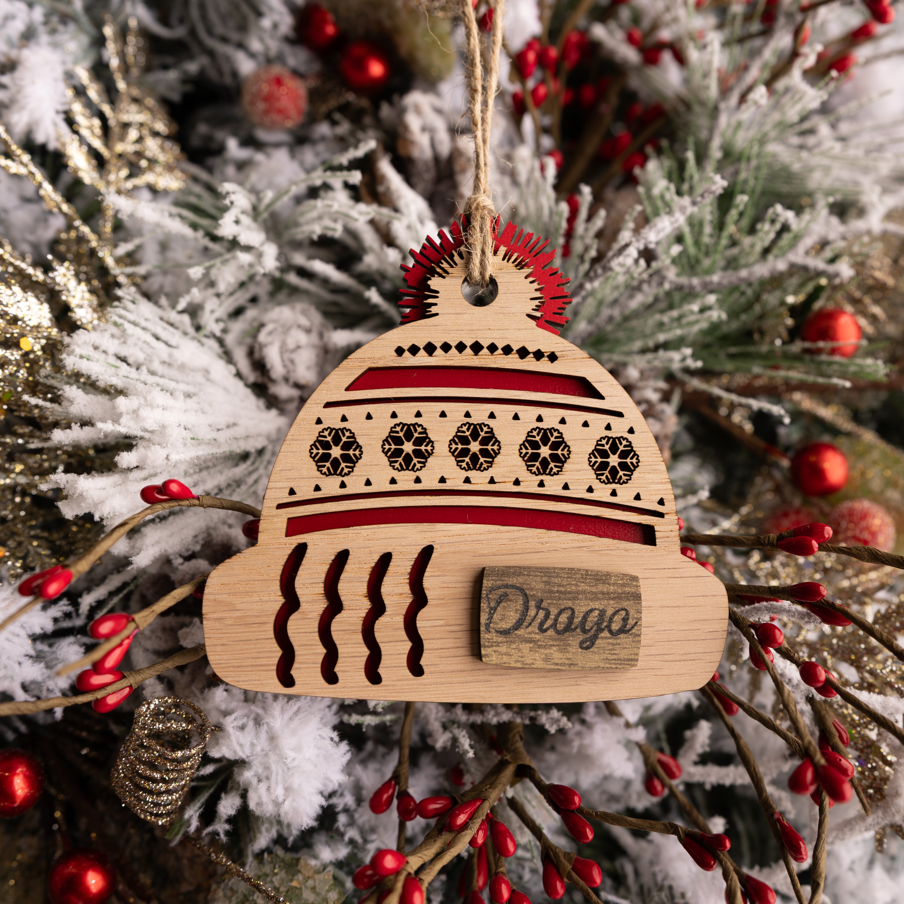 Winter Beanie Ornament - Personalized