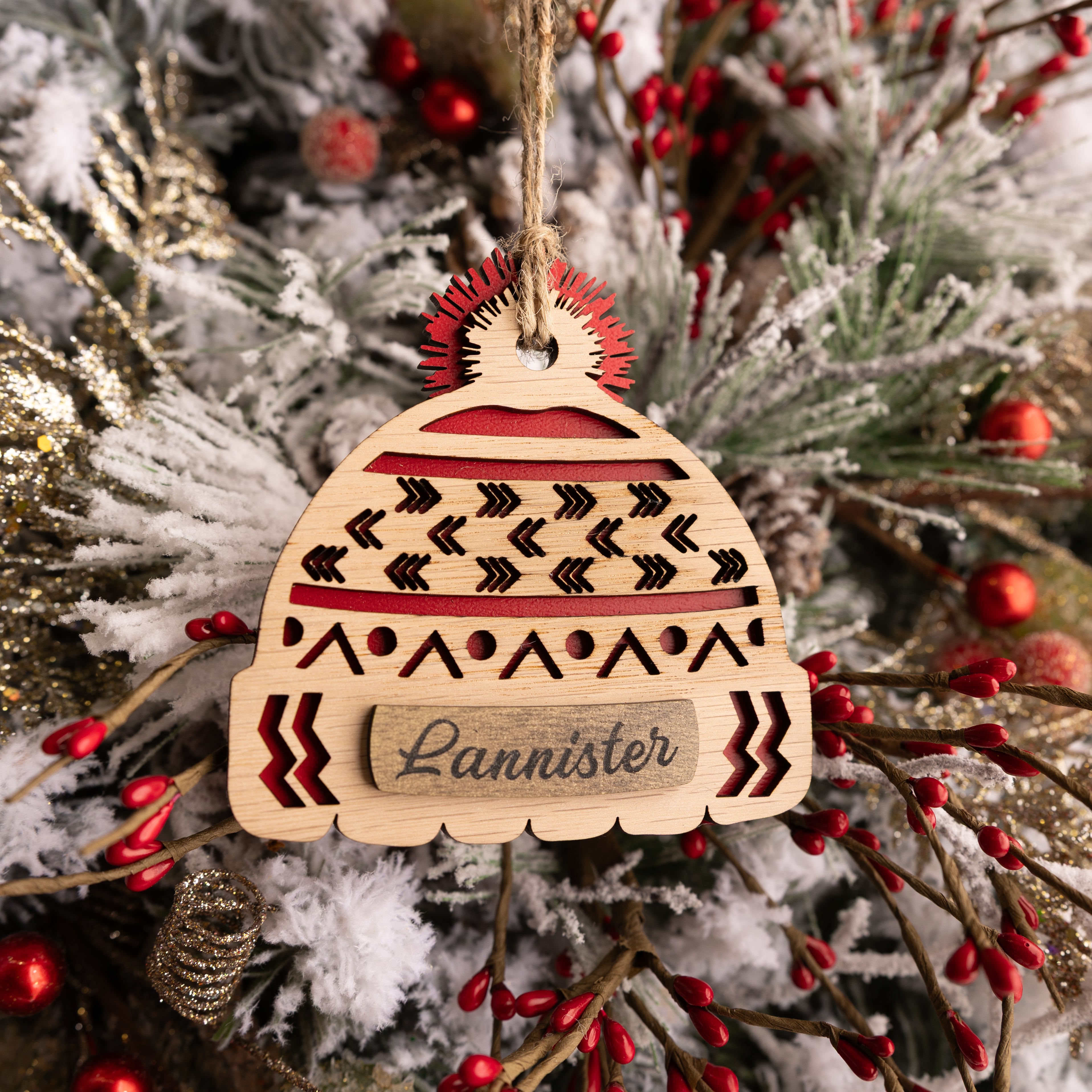 Winter Beanie Ornament - Personalized